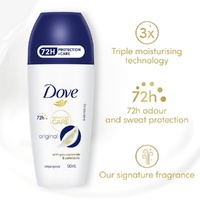 Dove Advanced Care Antiperspirant 72HR Protection Original Roll-On 50mL images 3