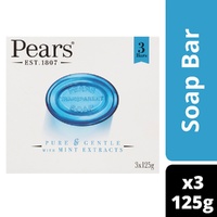 Pears Pure & Gentle Soap With Mint Extracts 3 x 125g images 3
