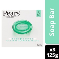 Pears Pure & Gentle Soap With Lemon Flower Extracts 3 x 125g images 3