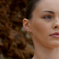 Culturesse Aquarius Artisan Zirconia Pavé Stud Earrings (Silver) images 3