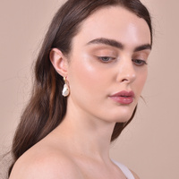 Culturesse Mediterranean Baroque Pearl Drop Earrings (Imperfect) images 3