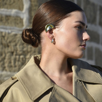 Culturesse Hanako Sculpture Ear Cuff (Gold Single Piece) images 3