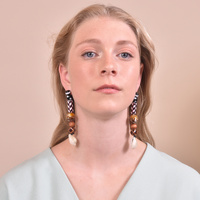 Culturesse Allyriane Earthy Glory Statement Earrings (for pierced ears) images 3