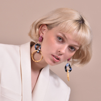 Culturesse Leandre Modern Loop Earrings (for non-pierced ears) images 3