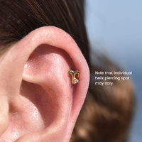 Culturesse Aries Helix Screw Back Earring (Gold Single Piece) images 3