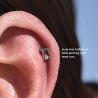 Culturesse Aries Helix Screw Back Earring (Silver Single Piece) images 3