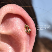 Culturesse Capricorn Helix Screw Back Earring (Gold Single Piece) images 3