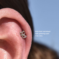 Culturesse Leo Helix Screw Back Earring (Silver Single Piece) images 3