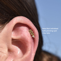 Culturesse Aquarius Helix Screw Back Earring (Gold Single Piece) images 3