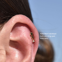 Culturesse Sagittarius Helix Screw Back Earring (Gold Single Piece) images 3
