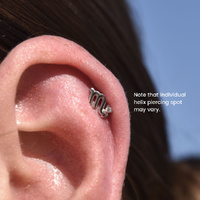 Culturesse Scorpio Helix Screw Back Earring (Silver Single Piece) images 3
