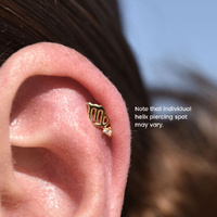 Culturesse Virgo Helix Screw Back Earring (Gold Single Piece) images 3
