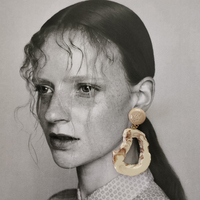 Culturesse Esta Neutral Drop Earrings (my ears are not pierced) images 3