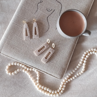 Culturesse Celisse Vintage Pearly Drop Earrings (my ears are not pierced) images 3