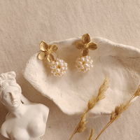 Culturesse Lydia Pearl Bouquet Earrings images 3