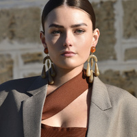 Culturesse Soft Echo Resin Drop Earrings images 3