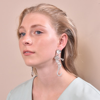 Culturesse Lexi Seahorse Rhinestone Drop Earrings (my ears are pierced) images 3