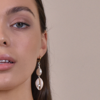 Culturesse Estere Runway Shell Drop Earrings images 3