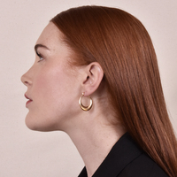 Culturesse Jobella Golden Hue Huggie Earrings images 3