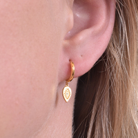 Culturesse Irena Gold Vermeil Evil Eye Earrings images 3