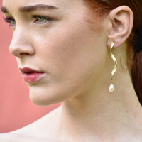 Culturesse Josephine Pearl Twirl Earrings (my ears are not pierced) images 3