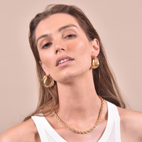 Culturesse Naevia Golden Twists Earrings images 3