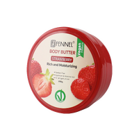 Fennel Strawberry Body Butter 200g Vegan Moisturising Skin Cream Bundle Of 6 images 3