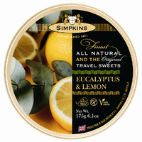 Simpkins Eucalyptus and Lemon 175g Tin Sweets Candy Lollies images 3