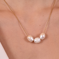 Culturesse Doria Freshwater Pearl Necklace images 3
