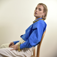 Culturesse Adella Chunky Gold Link Chain Necklace  images 3