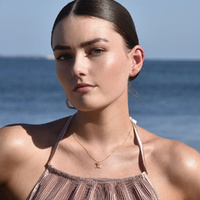 Culturesse Gemini Diamante Pendant Necklace (Gold) images 3