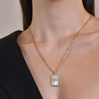 Culturesse Chande Mother Of Pearl Pendant Necklace images 3