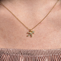 Culturesse Sagittarius Diamante Pendant Necklace (Gold) images 3