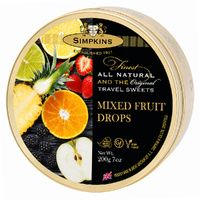 Simpkins Mixed Fruit Drops 200g Tin Sweets Candy Lollies images 3
