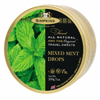 Simpkins Mixed Mint Drops 200g Tin Sweets Candy Lollies images 3