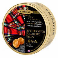 Simpkins Butterscotch Flavoured Drops 200g Tin Sweets Candy Lollies images 3
