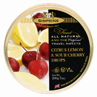Simpkins Lemon and Sour Cherry Drops 200g Tin Sweets Candy Lollies images 3