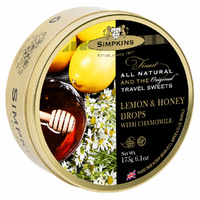 Simpkins Lemon and Honey with Chamomile Drops 200g Tin Sweets Candy Lollies images 3