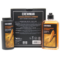 Crewman Sandalwood & Amber Gift Set Body Powder & Shower Gel images 3