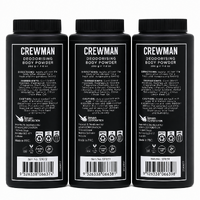 Crewman Body Powder 200g 3 Pack Sandalwood Amber Cedarwood Bergamot Ocean Breeze images 4