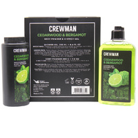 Crewman Cedarwood & Bergamot Gift Set Body Powder & Shower Gel images 4