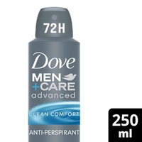 Dove Men+Care Advanced Clean Comfort 72H Anti-Perspirant 250mL images 4