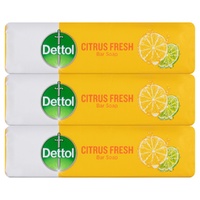 Dettol Citrus Fresh Bar Soap 100g 3 Pack images 4