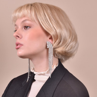 Culturesse Emilio Crystal Diamante Earrings (My ears are pierced) images 4
