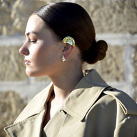 Culturesse Hanako Sculpture Ear Cuff (Gold Single Piece) images 4