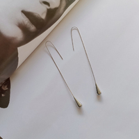 Culturesse Esme Meche Simpliciy Long Drop Earrings images 4