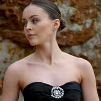 Culturesse Gemini Artisan Zirconia Pavé Stud Earrings (Silver) images 4