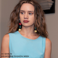 Culturesse Claudette Color Drops Statement Earrings (for pierced ears) images 4