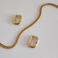 Culturesse Girlfriend Gold Chain Earrings images 4