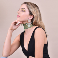 Culturesse Forever Green Statement Earrings [Ears: My ears are not pierced] images 4